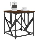 VidaXL Salontafel 45x45x47,5 cm bewerkt hout bruin eikenkleur