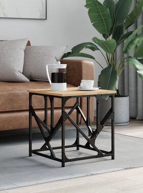 VidaXL Salontafel 45x45x47,5 cm bewerkt hout sonoma eikenkleurig