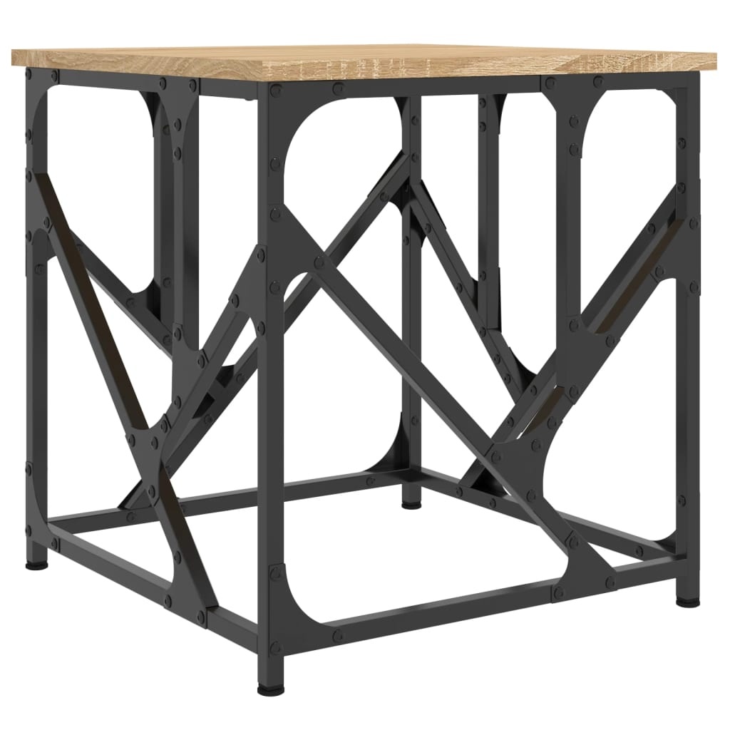 VidaXL Salontafel 45x45x47,5 cm bewerkt hout sonoma eikenkleurig