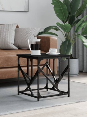 VidaXL Salontafel 45x45x47,5 cm bewerkt hout zwart