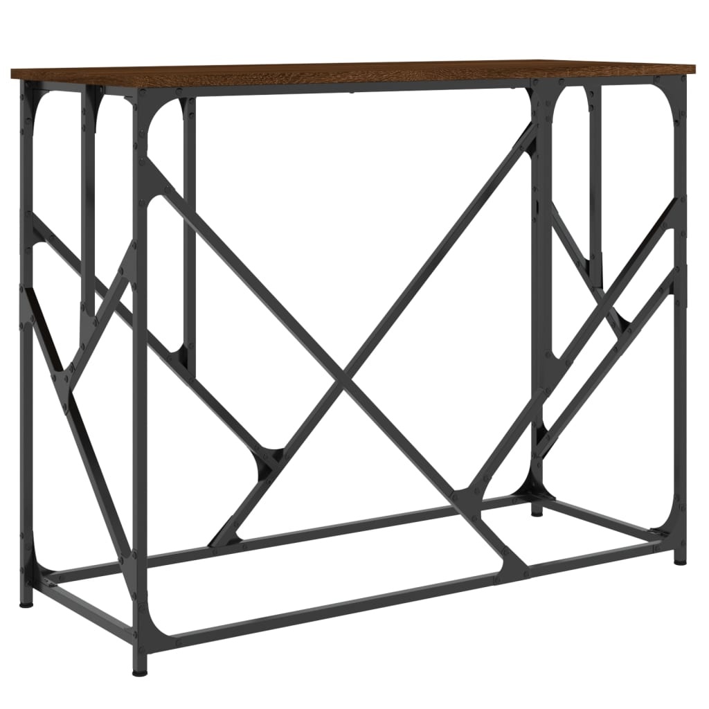VidaXL Wandtafel 100x40x80 cm bewerkt hout bruin eikenkleur