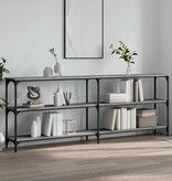 VidaXL Wandtafel 200x29x75 cm bewerkt hout grijs sonoma eikenkleurig