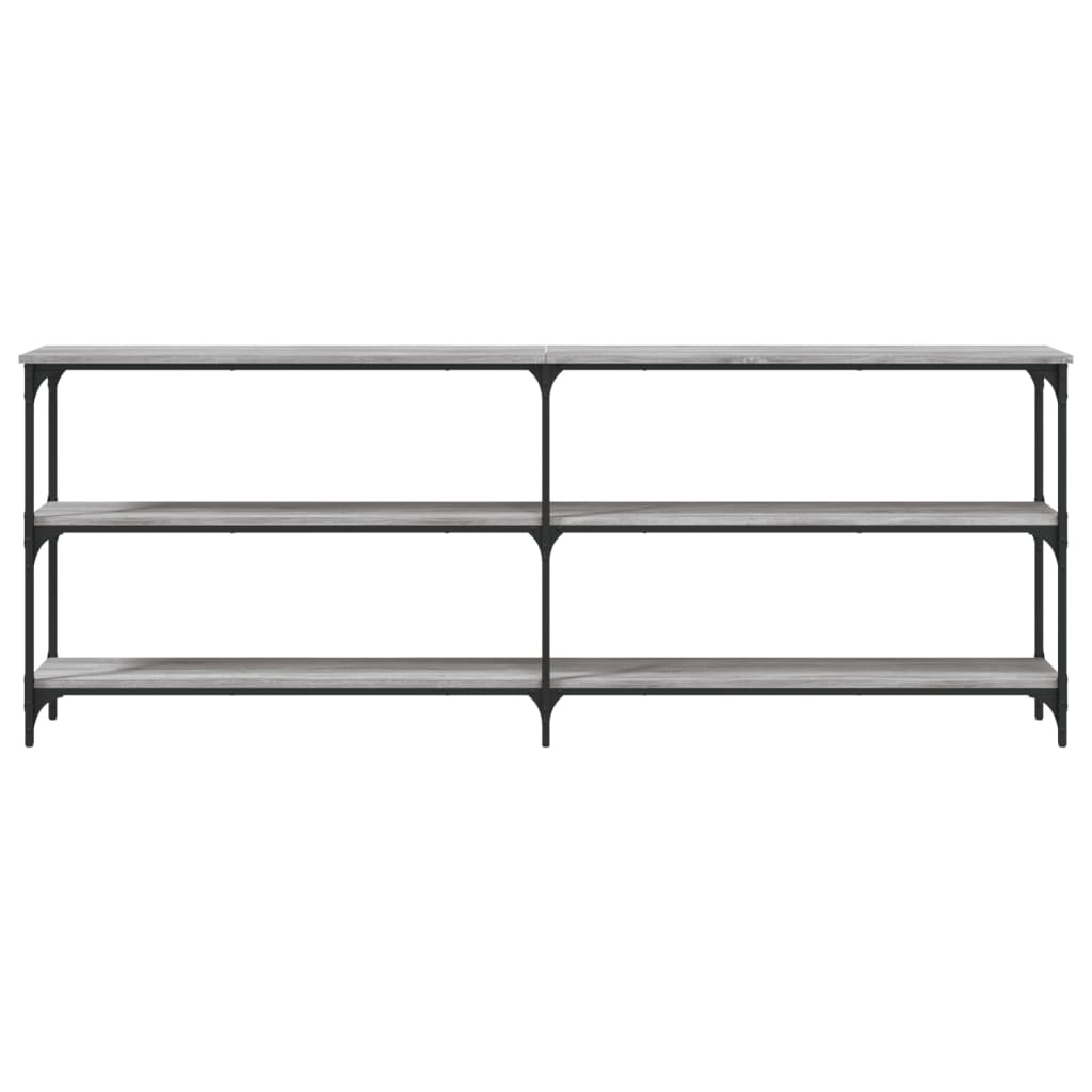 VidaXL Wandtafel 200x29x75 cm bewerkt hout grijs sonoma eikenkleurig