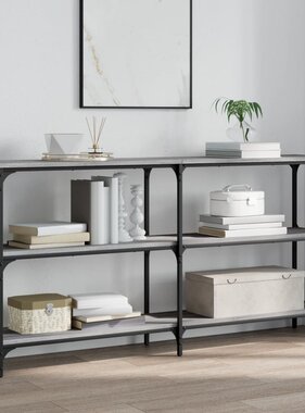 VidaXL Wandtafel 150x29x75 cm bewerkt hout grijs sonoma eikenkleurig