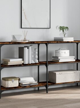 VidaXL Wandtafel 150x29x75 cm bewerkt hout gerookt eikenkleurig