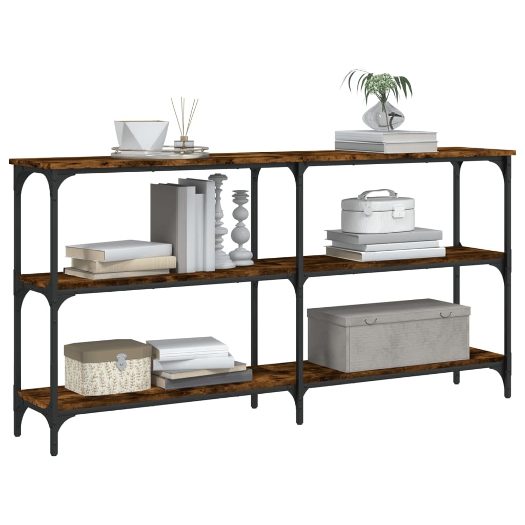 VidaXL Wandtafel 150x29x75 cm bewerkt hout gerookt eikenkleurig