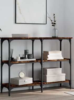 VidaXL Wandtafel 100x29x75 cm bewerkt hout gerookt eikenkleurig