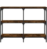 VidaXL Wandtafel 100x29x75 cm bewerkt hout gerookt eikenkleurig