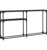 VidaXL Wandtafel 145x22,5x75 cm bewerkt hout bruin eikenkleur
