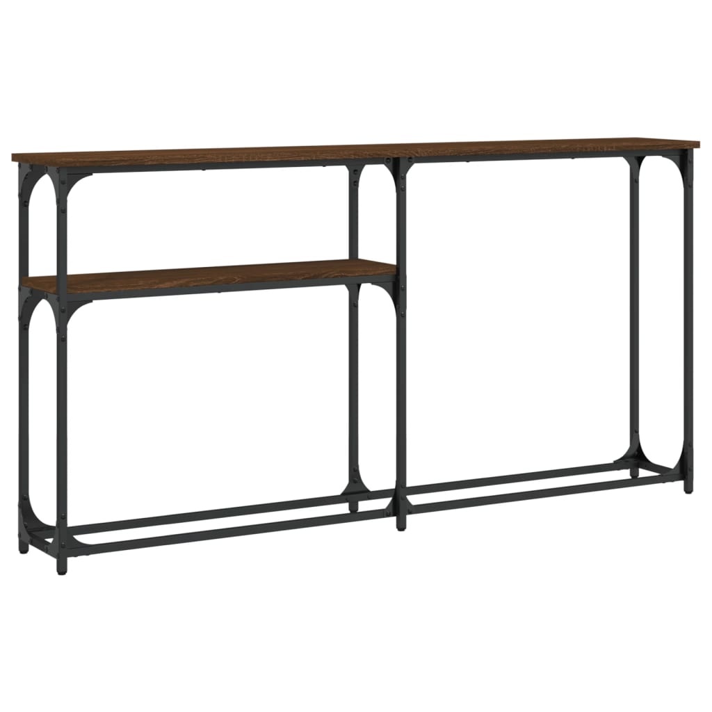 VidaXL Wandtafel 145x22,5x75 cm bewerkt hout bruin eikenkleur