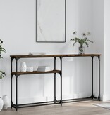 VidaXL Wandtafel 145x22,5x75 cm bewerkt hout gerookt eikenkleurig