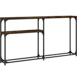 VidaXL Wandtafel 145x22,5x75 cm bewerkt hout gerookt eikenkleurig