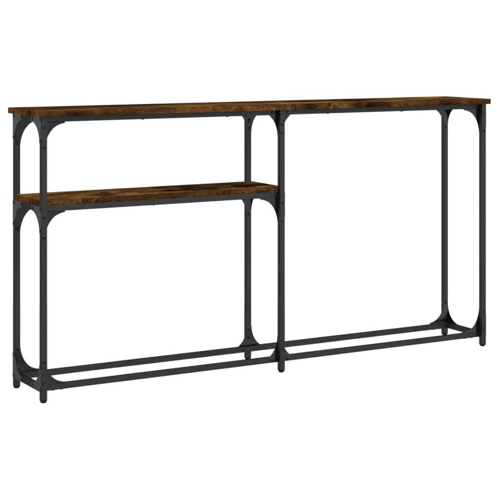 VidaXL Wandtafel 145x22,5x75 cm bewerkt hout gerookt eikenkleurig