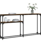 VidaXL Wandtafel 145x22,5x75 cm bewerkt hout gerookt eikenkleurig