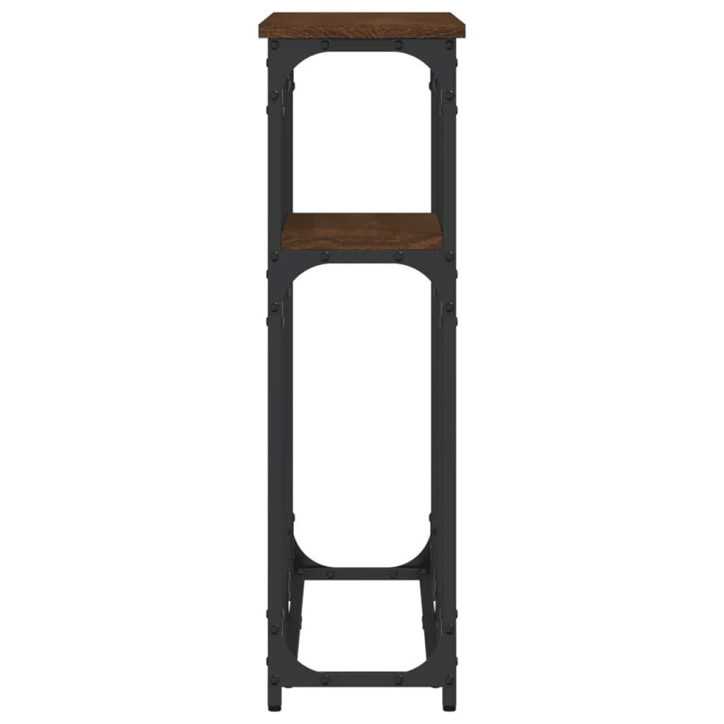 VidaXL Wandtafel 90x22,5x75 cm bewerkt hout bruin eikenkleur