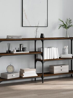 VidaXL Wandtafel 160x29x75 cm bewerkt hout bruin eikenkleur