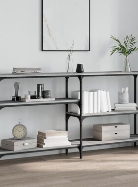 VidaXL Wandtafel 160x29x75 cm bewerkt hout grijs sonoma eikenkleurig