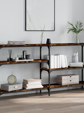 VidaXL Wandtafel 160x29x75 cm bewerkt hout gerookt eikenkleurig