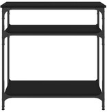 Wandtafel 75x29x75 cm bewerkt hout zwart