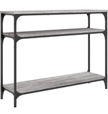 Wandtafel 100x29x75 cm bewerkt hout grijs sonoma eikenkleurig