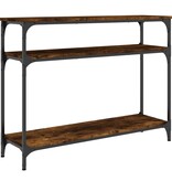 Wandtafel 100x29x75 cm bewerkt hout gerookt eikenkleurig