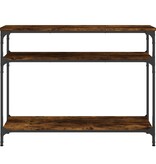 Wandtafel 100x29x75 cm bewerkt hout gerookt eikenkleurig