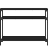 Wandtafel 100x29x75 cm bewerkt hout zwart