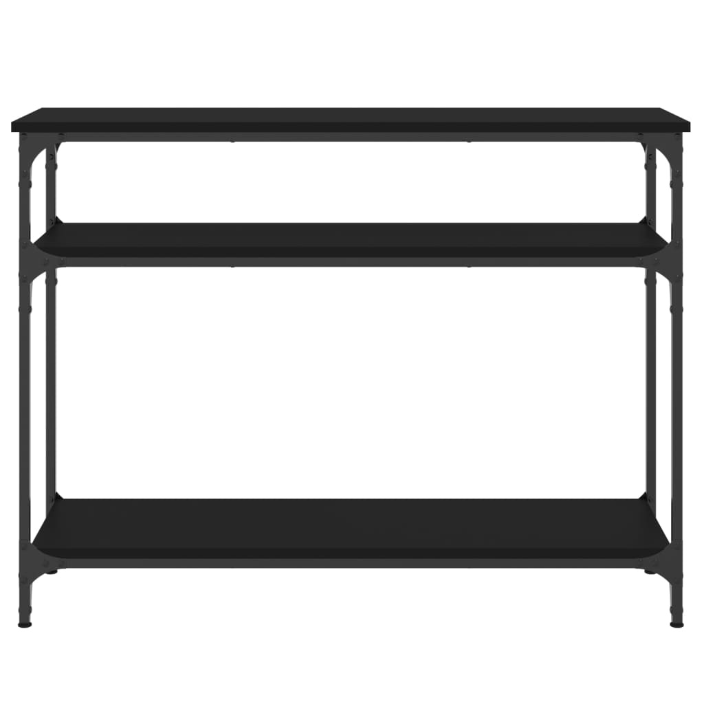 Wandtafel 100x29x75 cm bewerkt hout zwart