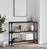 Wandtafel 100x22,5x75 cm bewerkt hout bruin eikenkleur