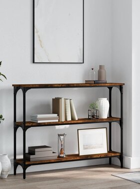 VidaXL Wandtafel 100x22,5x75 cm bewerkt hout gerookt eikenkleurig