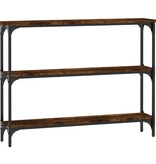 VidaXL Wandtafel 100x22,5x75 cm bewerkt hout gerookt eikenkleurig