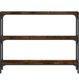 VidaXL Wandtafel 100x22,5x75 cm bewerkt hout gerookt eikenkleurig