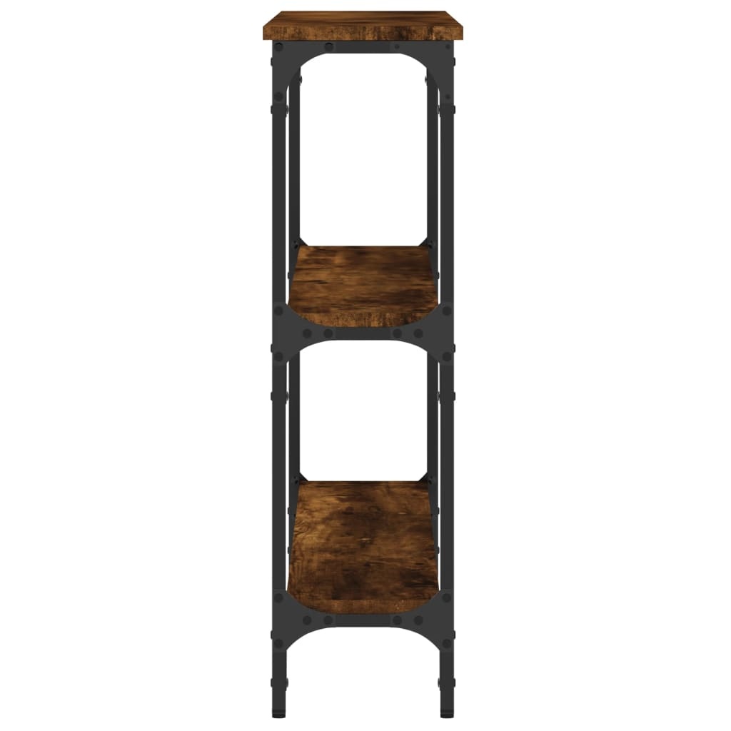 VidaXL Wandtafel 100x22,5x75 cm bewerkt hout gerookt eikenkleurig