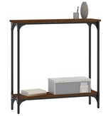 VidaXL Wandtafel 75x22,5x75 cm bewerkt hout bruin eikenkleur