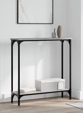 VidaXL Wandtafel 75x22,5x75 cm bewerkt hout grijs sonoma eikenkleurig