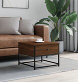 VidaXL Salontafel 51x51x40 cm bewerkt hout bruin eikenkleur