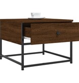 VidaXL Salontafel 51x51x40 cm bewerkt hout bruin eikenkleur
