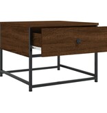 VidaXL Salontafel 51x51x40 cm bewerkt hout bruin eikenkleur