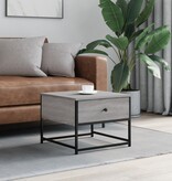 VidaXL Salontafel 51x51x40 cm bewerkt hout grijs sonoma eikenkleurig