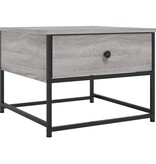VidaXL Salontafel 51x51x40 cm bewerkt hout grijs sonoma eikenkleurig