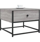 VidaXL Salontafel 51x51x40 cm bewerkt hout grijs sonoma eikenkleurig