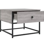 VidaXL Salontafel 51x51x40 cm bewerkt hout grijs sonoma eikenkleurig