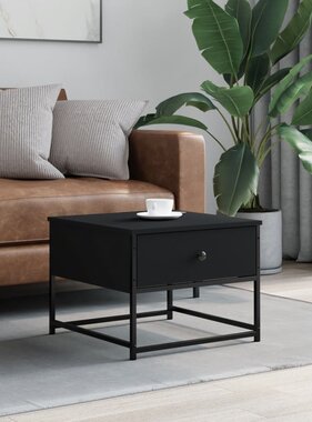 VidaXL Salontafel 51x51x40 cm bewerkt hout zwart