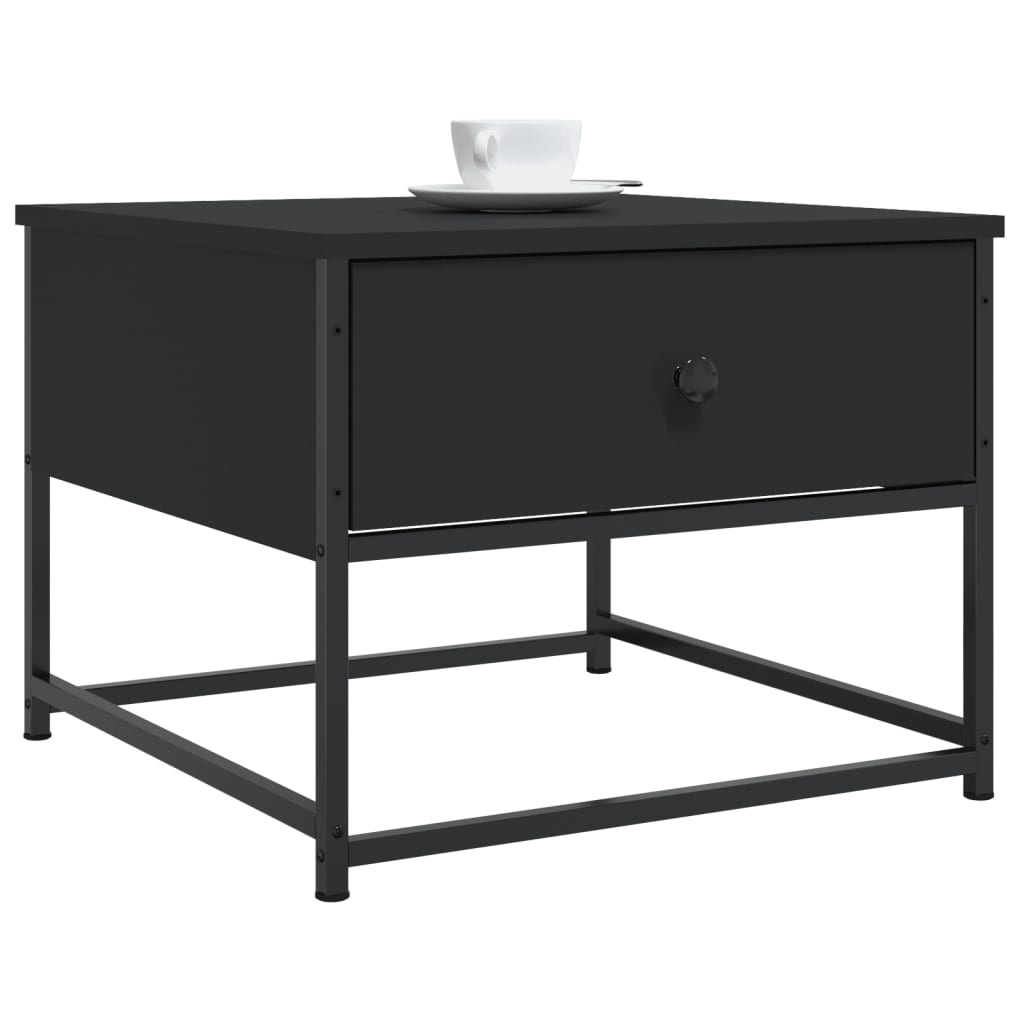 VidaXL Salontafel 51x51x40 cm bewerkt hout zwart