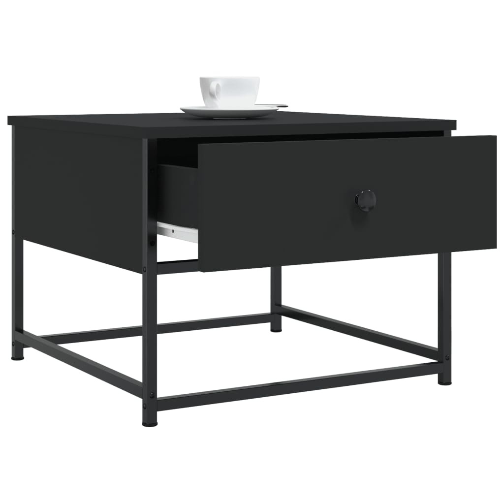 VidaXL Salontafel 51x51x40 cm bewerkt hout zwart