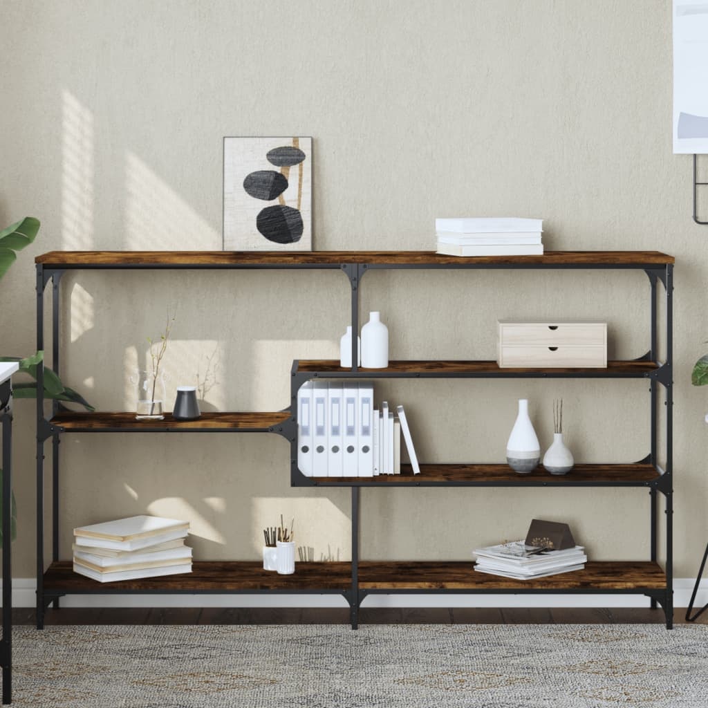 VidaXL Wandtafel 160x32x95 cm bewerkt hout gerookt eikenkleurig