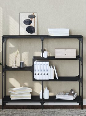 VidaXL Wandtafel 103x32x95 cm bewerkt hout zwart