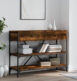 VidaXL Wandtafel met lades en schappen bewerkt hout gerookt eikenkleur