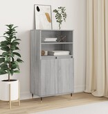 VidaXL Hoge kast 60x36x110 cm bewerkt hout grijs sonoma eikenkleurig