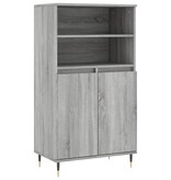 VidaXL Hoge kast 60x36x110 cm bewerkt hout grijs sonoma eikenkleurig
